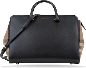 Burberry Stijlvolle leren schoudertas voor dames - Dames - Handtassen - Zwart - ONE Size - Leer - Tassen