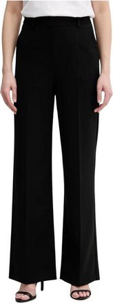 Karl Lagerfeld Slit Broeken - Dames - Wijde Broeken - Zwart - S - Polyester - Broeken