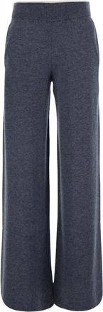 Pinko Rechte broek - Dames - Wijde Broeken - Grijs - M - Wol - Broeken