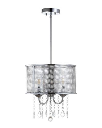 Jonathan Y Designs Jonathan Y Avah 13In Metal Crystal Adjustable Led Drop Pendant