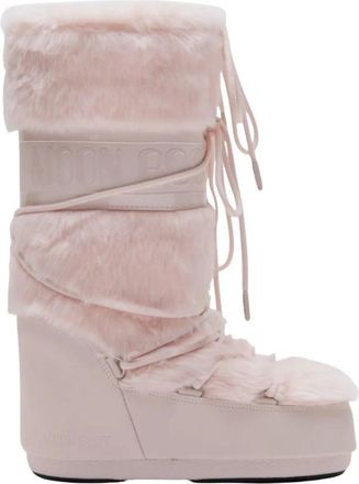 Moon Boot Icon Faux Fur Boot - Dames - Schoenen - Roze - Maat: 35 EU Zijde