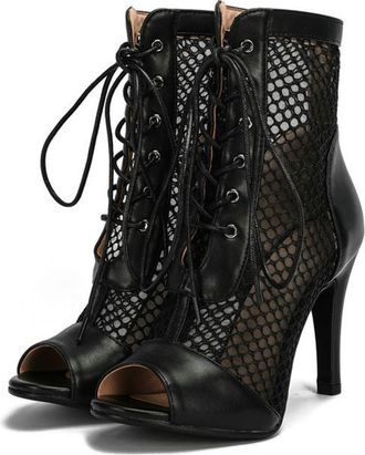 Generic European Retro Womens High Heel Sandals Lightweight Soft Sole Casual Hollow Out Design Large Size Footwear Heels For Women Wide Feet Strappy Black Poi