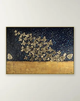 RFA Fine Art Butterfly Night Giclee on Gallery-Wrapped Canvas by H. Scott