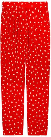 Blaz&eacute; Milano Fox Polka-dot Straight-leg Silk Trousers - Red - 2 (UK10 / S)