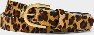 Simons Womens Spotted pony hair leather belt