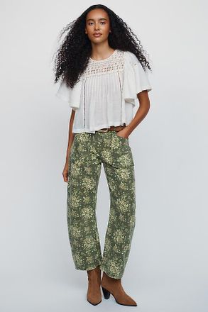 ASKK NY Twisted High-Rise Barrel-Leg Jeans