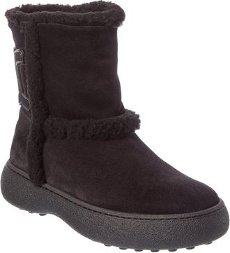 Tod's TodS Suede & Shearling Boot