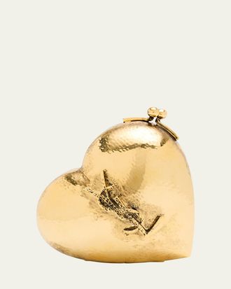 Saint Laurent Mini YSL Minaudiere in Brass