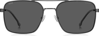 HUGO BOSS Poilarized Grey Navigator Mens Sunglasses BOSS 1695/S 0SVK/M9 58