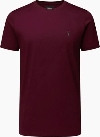 AllSaints Mens AllSaints Mens T Shirts Lycra Stretch Cotton Crew Neck Short Sleeve Summer Tee - Red - Size: 40