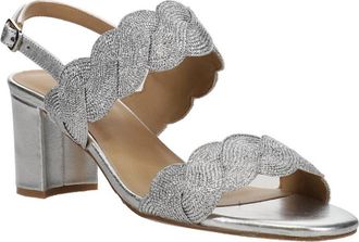 Vaneli Womens Lettie Woven Sandals In Silver