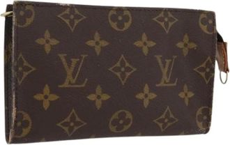 Louis Vuitton Pre-owned Accessory Pouch - Dames - Vintage Clutch - Bruin - ONE Size - Leer - Vintage