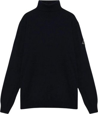 Roy Rogers Dolcevita in misto lana e cashmere finezza 12 - Heren - Coltruien - Blauw - M - Wol - Truien & Vesten