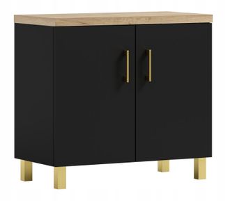 OEM Mueble De Ba&ntilde;o Bajo Lavabo Roco 80 Negro