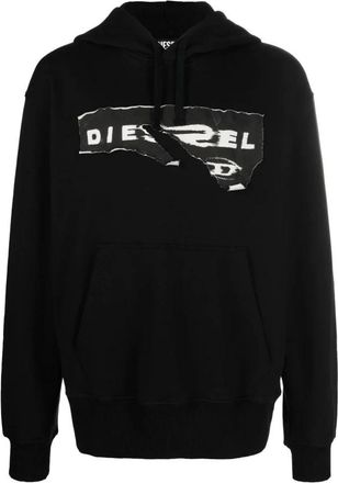 Diesel Casual Style Hoodie - Heren - Hoodies - Zwart - XL - Katoen - Hoodies & sweatvesten