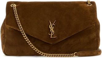 Saint Laurent Brown Calypso Large Shoulder Bag