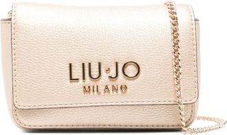 Liu Jo logo-lettering crossbody bag - women - Polyester/Polyester - One Size - Gold