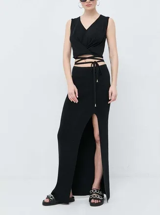 Patrizia Pepe Black Cotton Casual Womens Dress