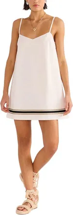 Minkpink Briar Trim Linen-Blend Mini Dress