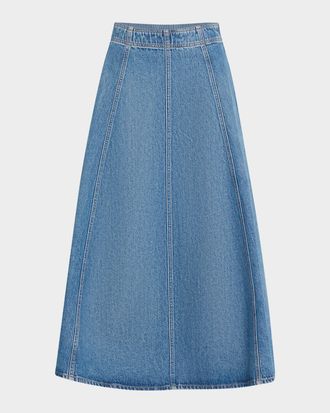 Ulla Johnson The Uma Denim Midi Skirt