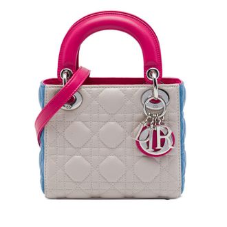 Dior Pre-owned Dior Mini Tricolor Lambskin Cannage Lady Satchel Ladies LJWIXFT8SO8ENM6Z