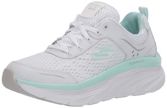 Skechers Dlux Walker, Womens Trainers, White Multi, 4 UK