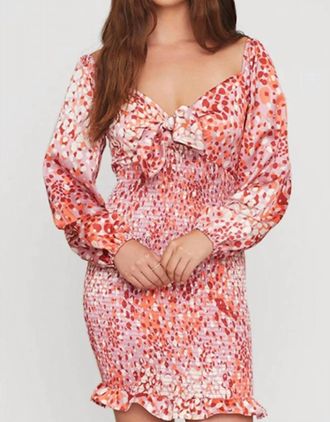 Lost + Wander Wild Side Mini Dress In Pink Animal