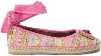 Kurt Geiger Pimlico Espadrille Ankle Wrap Ballet Flat in Pink at Nordstrom, Size 8.5Us