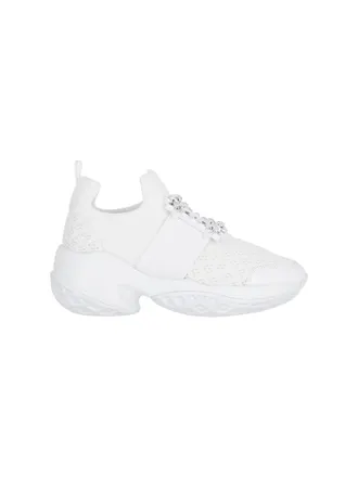 Roger Vivier Viv Run Sneakers, In White Technical Fabric