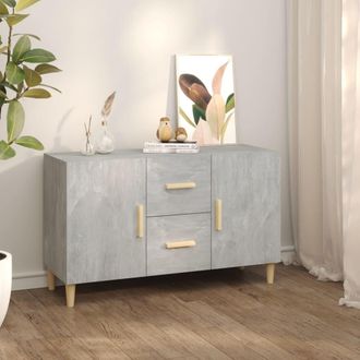 vidaXL Vidaxl - Aparador De Madera De Ingenier&iacute;a Gris Hormig&oacute;n 100x36x60 Cm