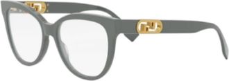 Fendi Demo Square Ladies Eyeglasses FE50093I 020 54