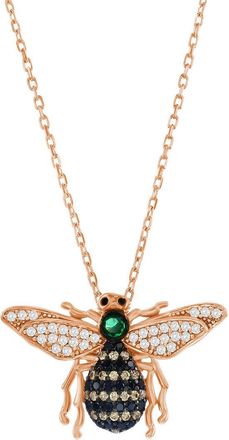 Suzy Levian Suzy Levian Silver Cz Bumble Bee Necklace