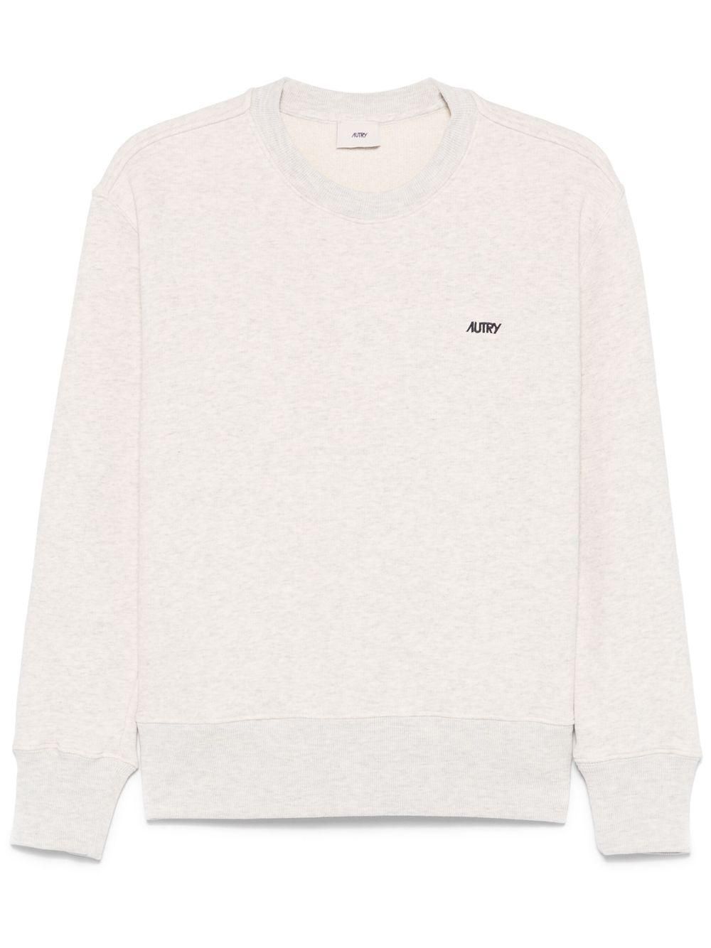 【送料&関税込】Autry Grey Crewneck Sweater With Logo Patch felpa_college_837863_zoom_04_2