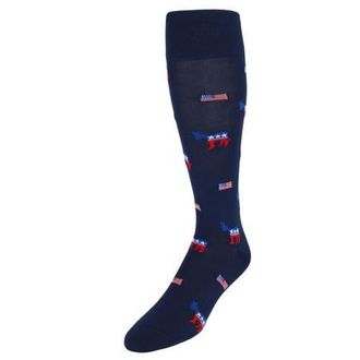 Trafalgar Store Show Your Support Political Party Over The Calf Socks in Navy Democratic Party at Nordstrom