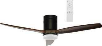 Wonderlamp Ventilador De Techo Led Won Negro+madera Cct (15w)
