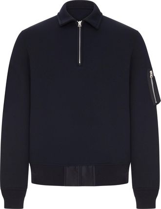 sacai POLO SWEATSHIRT WITH ZIP AND SLEEVE POCKET - Sacai - Man