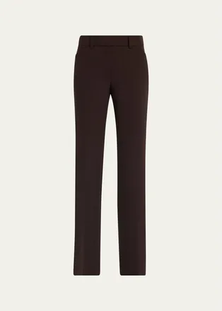 Lafayette 148 New York Reade Flare-Leg Stretch Wool Pants