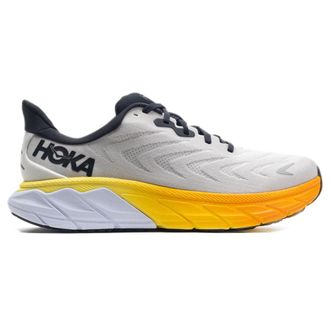 Hoka One One Hoka Arahi 6 Textile Mens Lace Up Trainers - Nimbus Cloud Blanc De Blanc - Size:UK 10.5