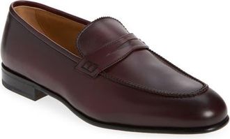 Ferragamo Great New Penny Loafer - Multiple Widths Available in Cordovan Nero Biscotto at Nordstrom, Size 11.5