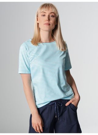 Trigema T-Shirt TRIGEMA TRIGEMA T-Shirt mit Streifenmuster, Damen, Gr. XXL, gr&uuml;n (mint), 100% Baumwolle, Shirts T-Shirt