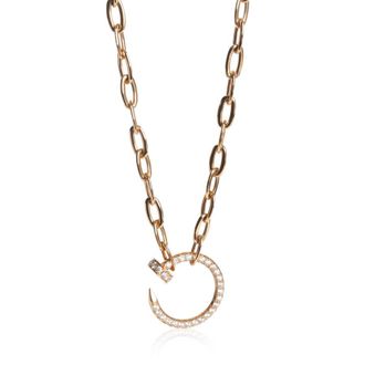 Cartier Pre-Owned Cartier Rose Gold Diamond Juste Un Clou Necklace