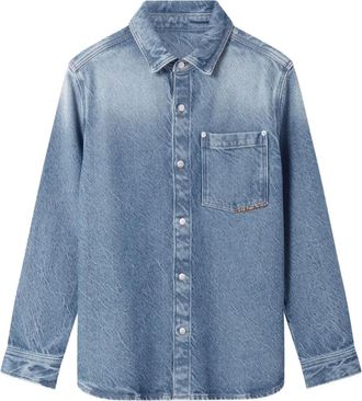 Axel Arigato Camicia denim con logo - Blu