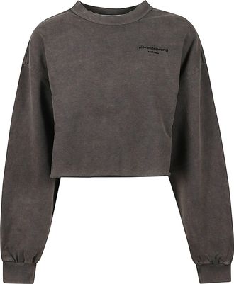 Alexander Wang Cropped Sweatshirt With Logo