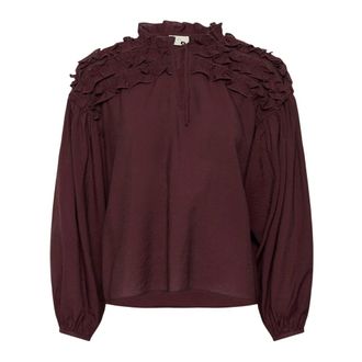 Kaffe Anja Blouse - Dames - Blouses & Shirts - Rood - Maat: 2XL