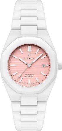 Duxot Pamplona Ceramic Automatic Pink Dial Mens Watch DX-2078-11