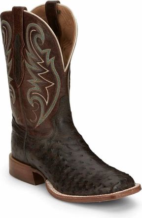 Tony Lama Womens Foster 11 Full Quill Ostrich Boot In Sienna Brown