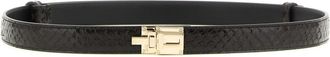 Tom Ford Dark Brown T Latch Buckle Belt