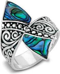 Samuel B. Abalone Bypass Ring in Blue And Green at Nordstrom Rack, Size 7