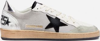 Golden Goose Mens Ball Star Leather Trainers in White - Size UK 8