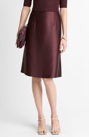 Vince Pebbled Satin Skirt in Oxblood at Nordstrom, Size 10